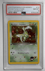 V1111: 2000: ROCKET'S SCYTHER-HOLO: 13/132: 1ST EDITION: GYM HEROES: PSA 8: NM-MT: 87502362